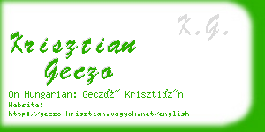 krisztian geczo business card